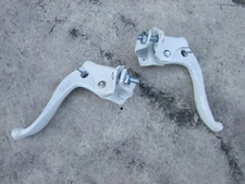 1980's Old School MX Lee Chi BMX Brake L/R Levers, White, Freestyle