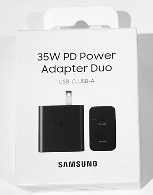 NEW Samsung 35W PD Power Adapter Duo (USB-C-USB-A) Fast Wall Adapter NOT FAKE