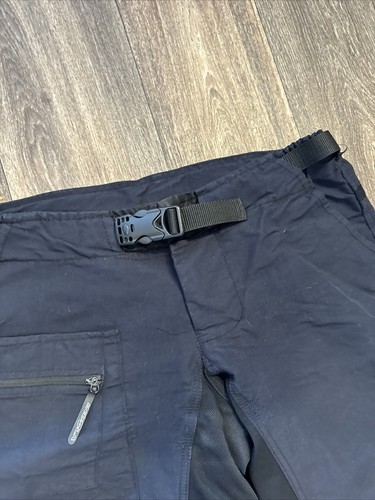 Enduro MTB Cycling Bike Indola York Belted Black Dark Navy Shorts 34 - Picture 4 of 7