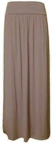 Womens Pleated Fold Over High Waist Maxi Skirt Gypsy Skirt Long Length Skirt - Picture 8 of 15