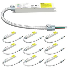 10Pack 20W LED Light Emergency Backup Battery, Rechargeable LED Emergency Driver