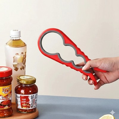 4 in 1 Quick Jar Rubber Opener Lid Bottle Cap Grip Twister Remover Kitchen Tool