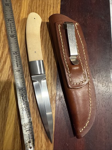 Vintage Custom R.O. Easler Boot Knife Dagger Micarta Scales MINT USA RO