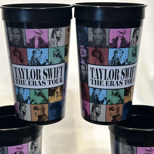 New! Taylor Swift Eras Tour Swiftie Movie Plastic Collectible Cups Lot Of 4 32oz - Picture 3 of 11