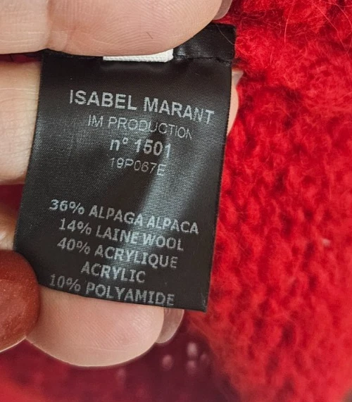 Etoile Isabel Marant Red Sweater Size 38 - Image 3 of 4