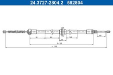 ATE HANDBREMSSEIL 1295mm HINTEN passend für SMART FORTWO 453 | 24.3727-2804.2