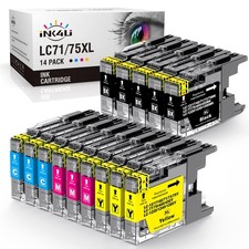 Compatible LC75 Ink Cartridges Replacement for Brother LC75 LC71 LC79 XL for ...