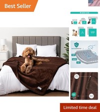 Designer Quality 90x90 Waterproof Dog Blanket: Soft Sherpa  Machine Washable