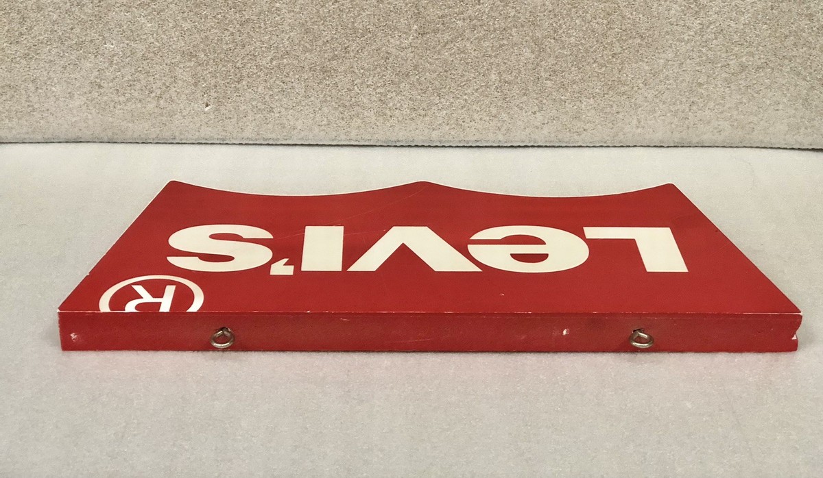 Vtg 90s LEVI'S Red Tab Logo Hanging Advertising Retail Store