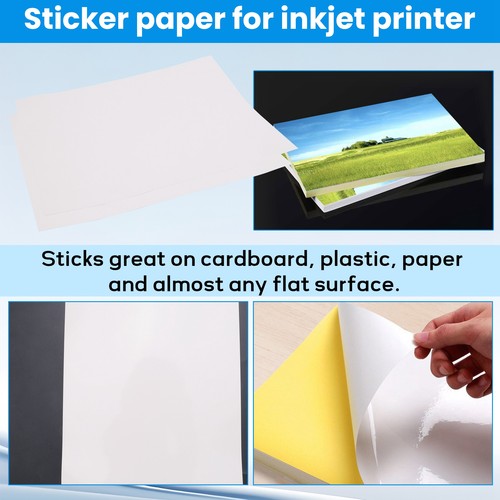 50 Sheets A4 White Self Adhesive Sticker Label Glossy for Lazer5035 - Bild 4 von 7