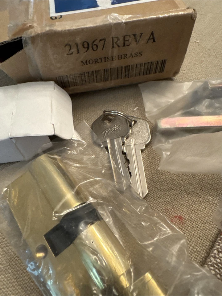 Pella Active Handle Right RH Keyed Set for Storm Door +Keys Mortise Brass 21967A - Image 2 of 4