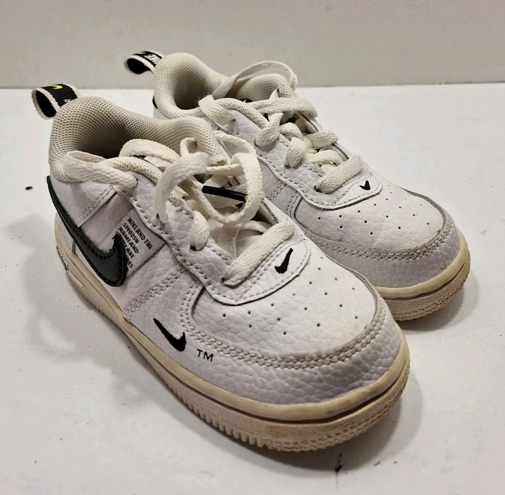 Size 8c Air Force 1 Lv8 Utility Td Av4273-100 Blk/wht