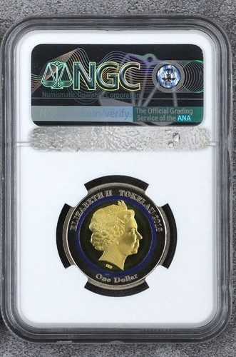 Tokelau 2018 $1 Year of Dog Colorized Tri-Metallic Proof Coin NGC PF70 UC Top - Afbeelding 4 van 4