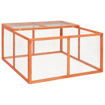 Bois de Sapin Massif Clapier 124x120x60 cm Enclos Cage pour Animaux vidaXL - Photo 1/2