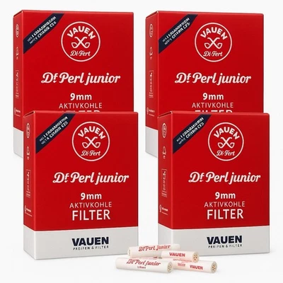 4x 180er Dr. Perl Filter Junior JuMax = 720 Aktivkohlefilter 9 mm Sparset Vauen
