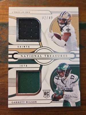 2022 Panini National Treasures - Chris Olave/Garrett Wilson Rookie Dual /49