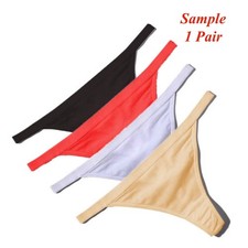 Sexy T-back 3 Pack Women Solid Cotton G String Thongs Panties Underwears Bikini