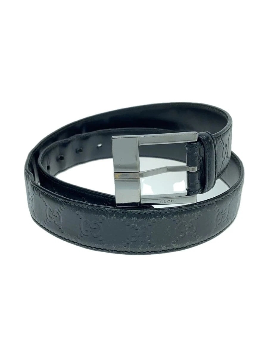 Ceinture GUCCI cuir BLK all over homme