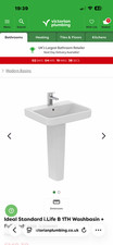 New boxed and unopened wash hand basin and pedestal