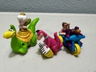 Vintage Flintstones Toy Lot 3pc Dino Pebbles Bamm-Bamm Vehicle Figures 90s — photo 1