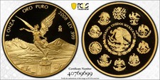 2008-Mo PCGS (Gold Shield) PR70DCAM 1 Onza Proof Gold Libertad - Population: 1