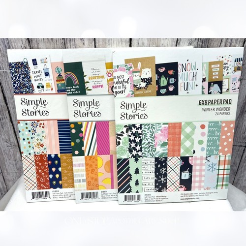 Simple Stories WINTER WONDER Travels Good Stuff 6x8 Cardstock Paper Packs Lot