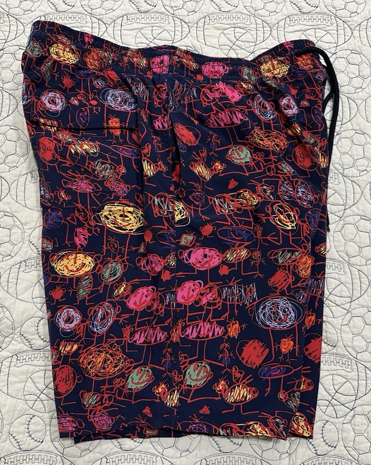 Vilebrequin Men Swim Shorts Graffiti Pattern Tag Size XXL - Image 4 of 4