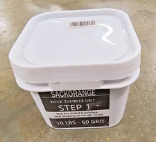 (10 lbs) Sackorange Step 1 Rock Tumbler 60 Grit Rock / Stone Polisher Media
