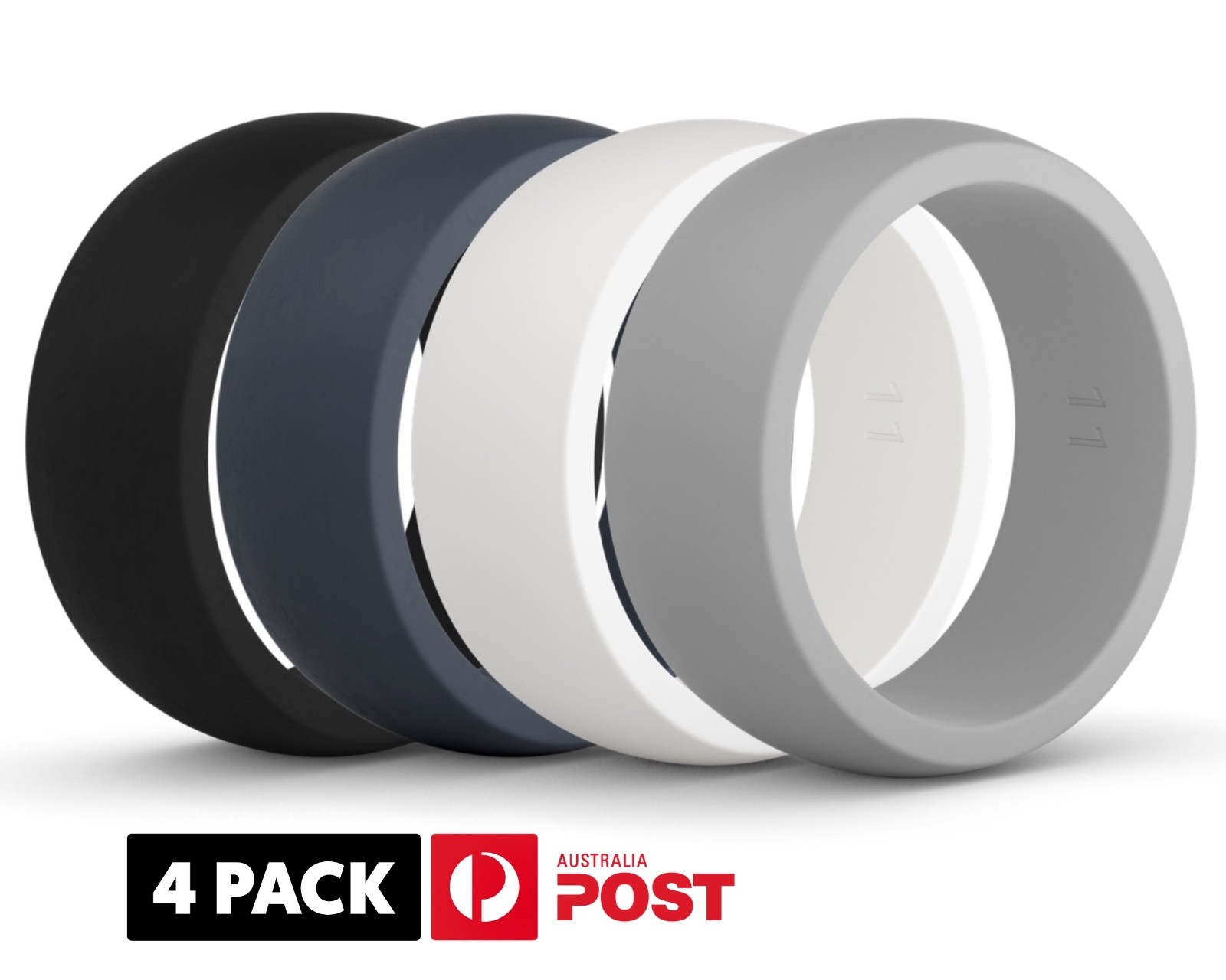 Valo Active Silicone Wedding Rings 4 Pack