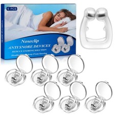 Anti Snoring Devices, Silicone Magnetic Nose Clip, 6PCS White