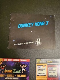 Donkey Kong 3 NES Instruction Booklet Manual Only.