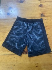 All In motion Boys Shorts Size L 12/14 With Inside Drawstring Black And White