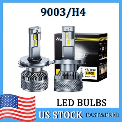 2PCS 9003/H4/HB2 LED Bulbs Headlight Super Bright White Light 6500K 7035CSP 170W