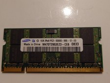 Samsung DDR2 SODIMM Laptop RAM 1GB, 2RX8PC2-2RX16PC2, 5300S-555-12-E3