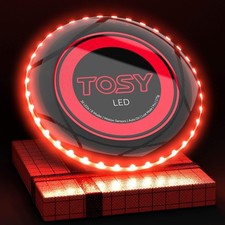 TOSY LED Flying Disc Rechargeable Waterproof Outdoor Toy 36 LEDs Red USB-C