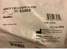 ResMed 63469 Airfit F20 Large Cushion Replacement NEW SEALED