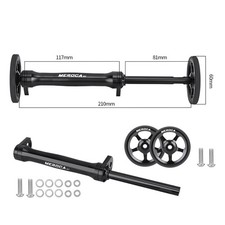For Brompton For 3Sixty Folding Bike Easy Wheels and Lightweight Extension Rod