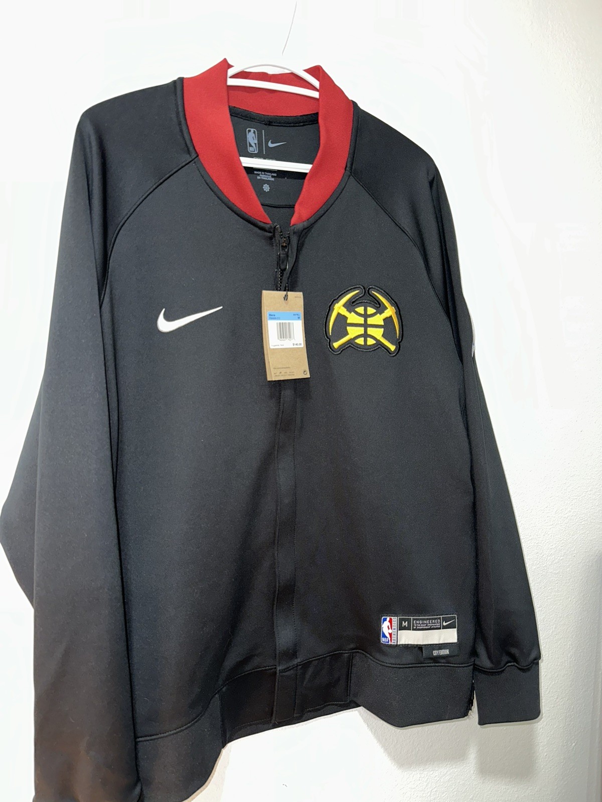 Men's Denver Nuggets Nike City Edition Showtime Full Zip Jacket player issued M  thumbnail 10