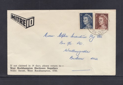 #ad Australia 1971 Mitre 10 Advertising Cover Rockhampton Qld AU $5.99