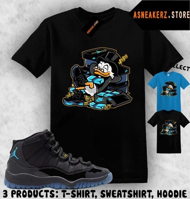 Shirt To Match AJ 11 Gamma Blue 2025 Sneaker Matching Tee Scrooge Duck T-Shirt