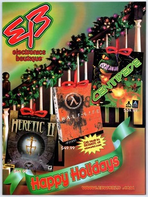 Half Life - EB Games - Christmas - Vintage Original Ad Video Game Promo Art 1999