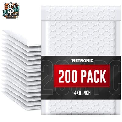 #ad Self Sealing Bubble Mailers 4x8 200 Water Resistant Envelopes $62.99