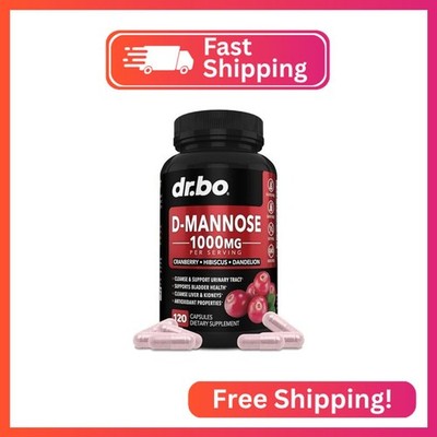 D Mannose Supplements for Women Pills - Natural D-Mannose 500mg Capsules, Cranbe