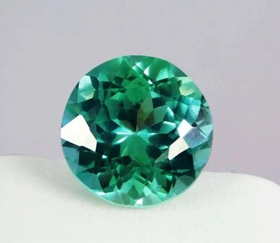 Rare 5 Ct+ AA+ Certified Natural Blue Green Sapphire Round Cut Loose Gemstone