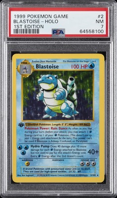 PSA6 ゼニガメ 初版 英語版 Base Set　1999 1ed 1999 POKEMON BASE SET 1ST EDITION #2 BLASTOISE-HOLO PSA 7 | eBay
