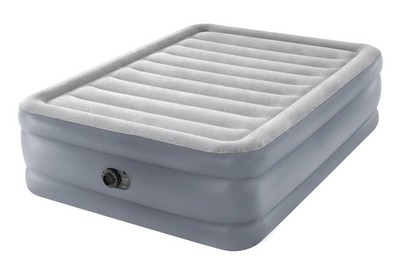 Intex 20'' Twin Dura-Beam Deluxe Raised Air Bed Mattress with Built-in Pump