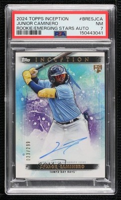 2024 Inception Base Rookie and Emerging Stars Junior Caminero PSA 7 Auto RC 1n2n