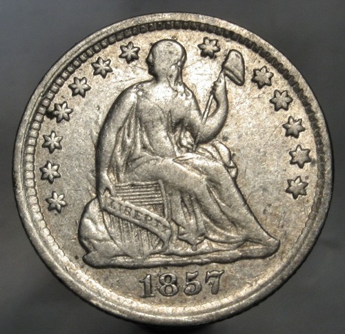 1857-P US Seated Liberty Half Dime H10c Nice coin