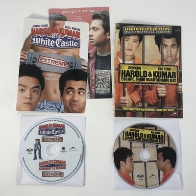 04 Harold & Kumar White Castle/ 08 Guantanamo Bay DVDs Double Feature (*No Case)