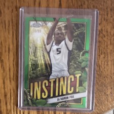 Topps Chrome Instinct De'Aaron Fox #INS-22 Green Refractor 10/99